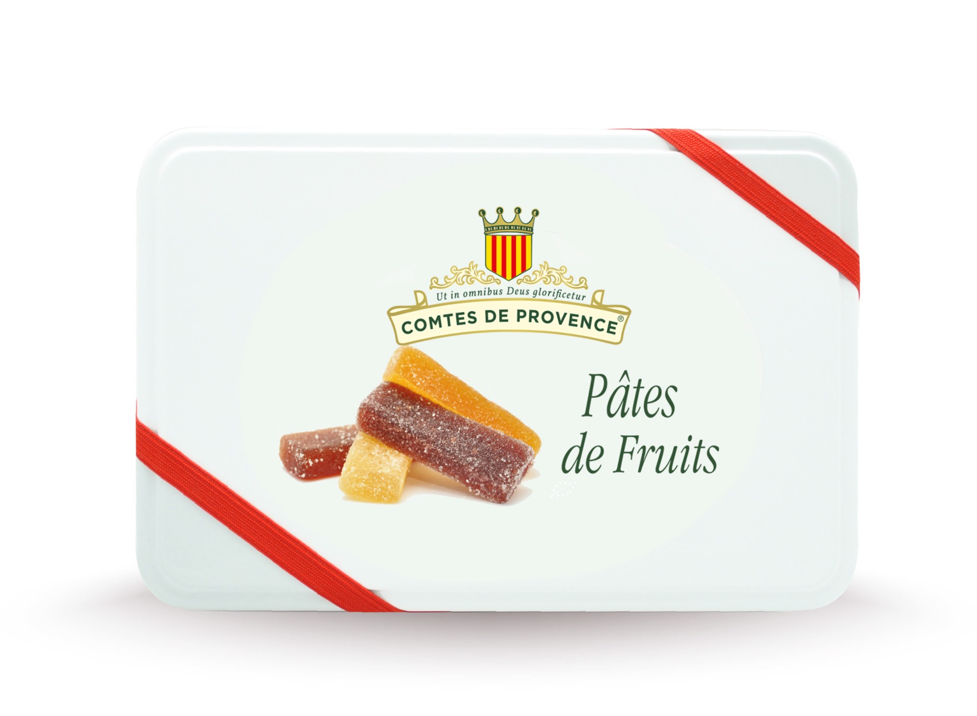 Pâtes de Fruits (POIRE FRAISE ABRICOT FRAMBOISE) Boite Métal 600g - Les  Comtes de Provence